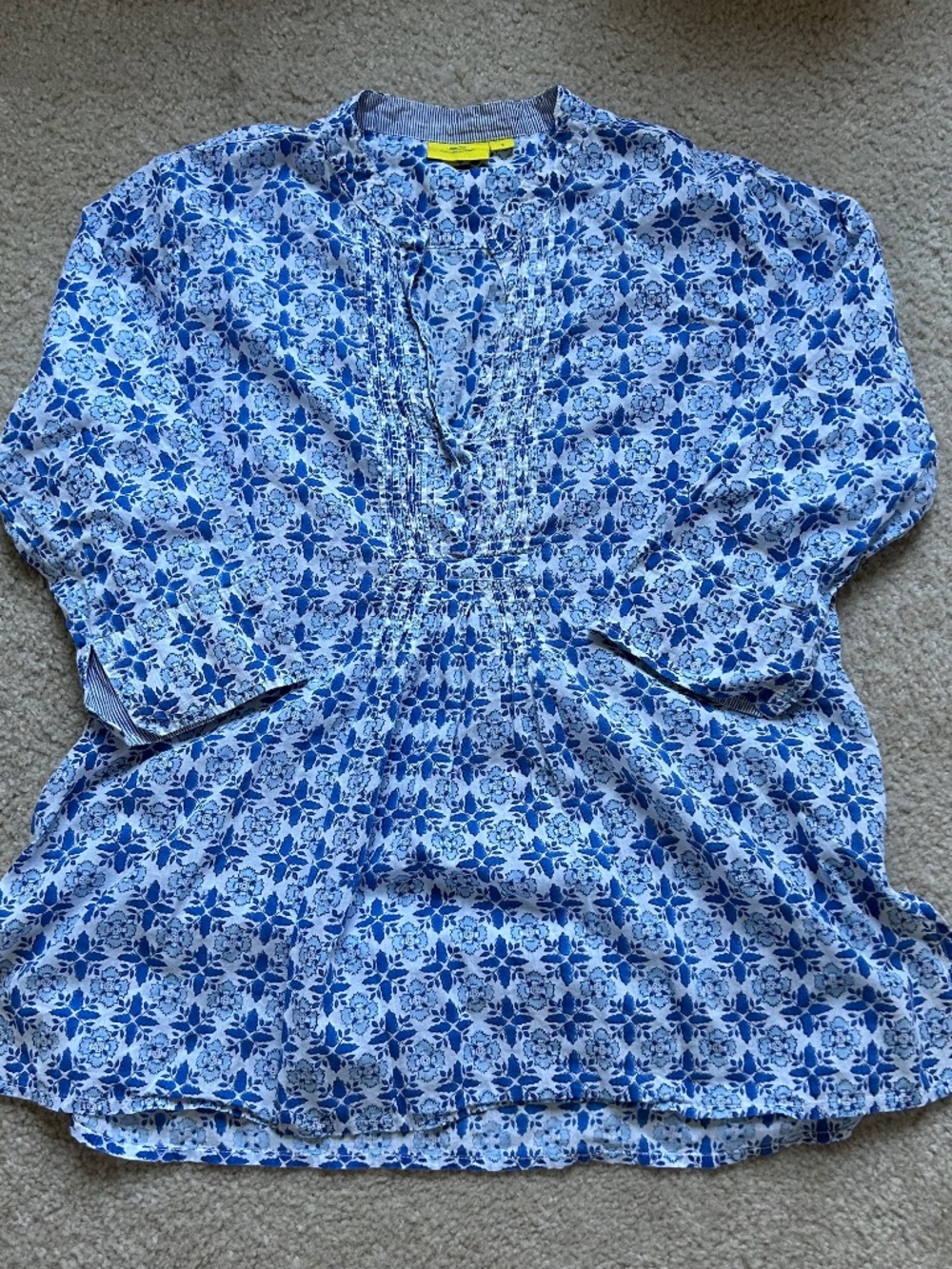 Roberta Roller Rabbit Lilian Lucy Top Sz Small 100% Cotton